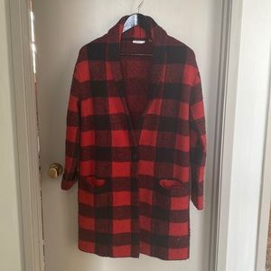 Dex Buffalo plaid cardigan